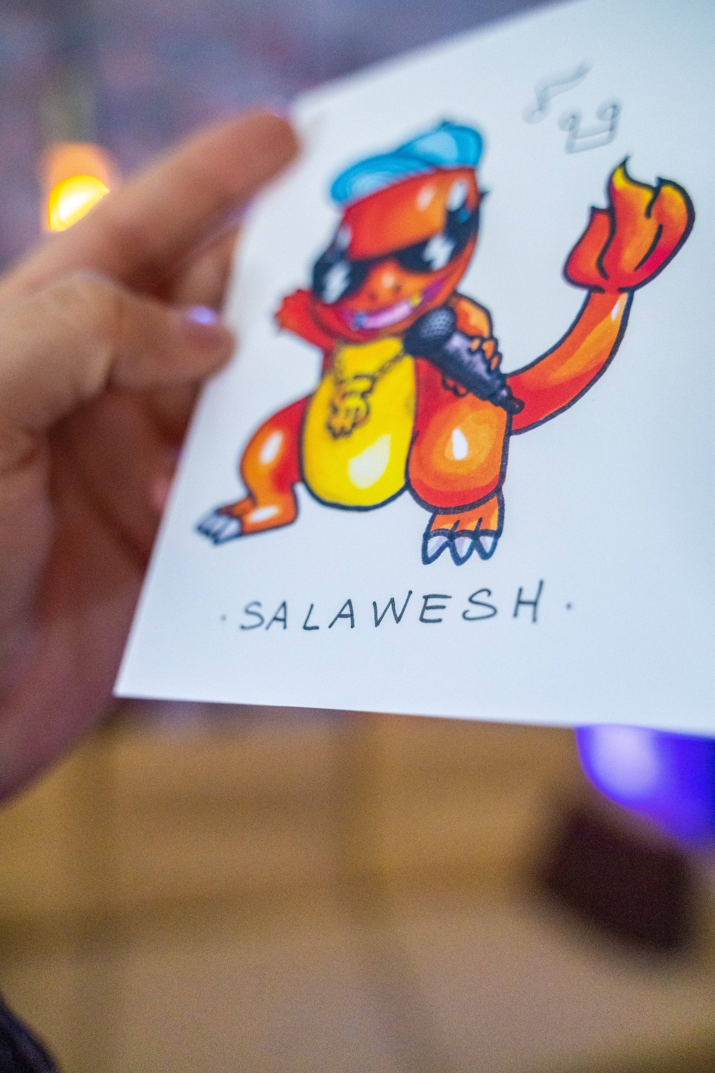 Salawesh - Parodie Pokemon -Illustration imprimé sur papier épais 300g recyclé.La version poster A4 est tamponnée à la main.-Brunograffer Salawesh - Parodie Pokemon -Illustration imprimé sur papier épais 300g recyclé.La version poster A4 est tamponnée à la main.-Brunograffer