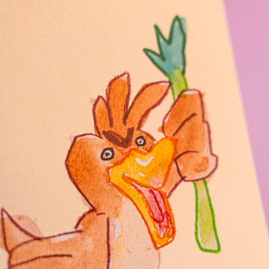 Carte postale Canarticho (Edition Moche) -Carte postale imprimée d’une illustration réalisée à l'aquarelle et aux crayons de couleurs.Le dessin vient d'un challenge en live sur Twitch dans lequel j'ai dessiné les 151 Pokémon de la première génération de 1995 en 24h en live sur Twitch, MAIS : en moche ! Voir la vidéo : https://youtu.be/0MyLD5bqc1Q Papier 300g recyclé. Possibilité de la faire signer et dédicacer à la main en choisissant l'option de livraison "Dédicacée".-Brunograffer Boutique Art de Brunograffer - Carte postale imprimée d’une illustration réalisée à l'aquarelle et aux crayons de couleurs.Le dessin vient d'un challenge en live sur Twitch dans lequel j'ai dessiné les 151 Pokémon de la première génération de 1995 en 24h en live sur Twitch, MAIS : en moche !
 
Voir la vidéo : https://youtu.be/0MyLD5bqc1Q
 
Papier 300g recyclé.
Possibilité de la faire signer et dédicacer à la main en choisissant l'option de livraison "Dédicacée".