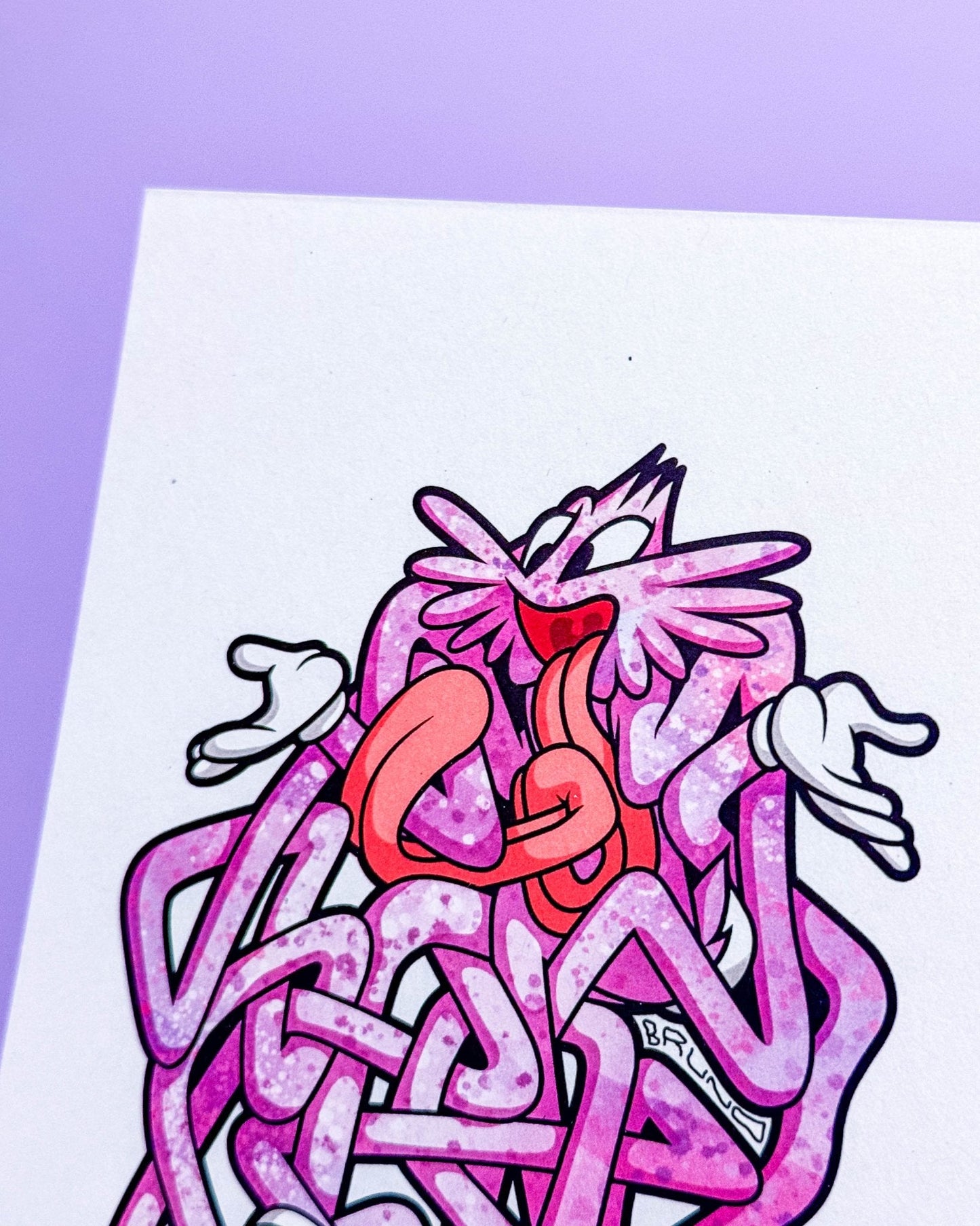 Carte postale Pad emmêlé - Brunograffer Carte postale Pad emmêlé - Brunograffer