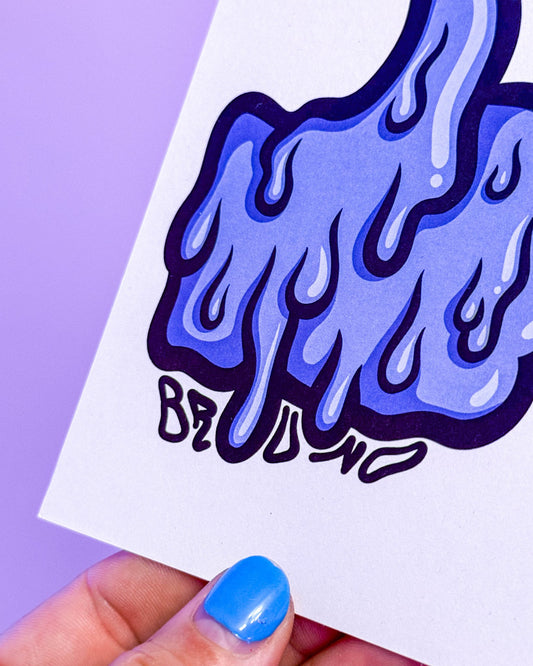 Carte postale Pouce bleu - Brunograffer Boutique Art de Brunograffer - Carte postale d'une illustration digitale pour mettre un VRAI pouce bleu à mes vidéos !Imprimée sur un papier 300g recyclé.
Possibilité de la faire signer et dédicacer à la main en choisissant l'option de livraison "Dédicacée".