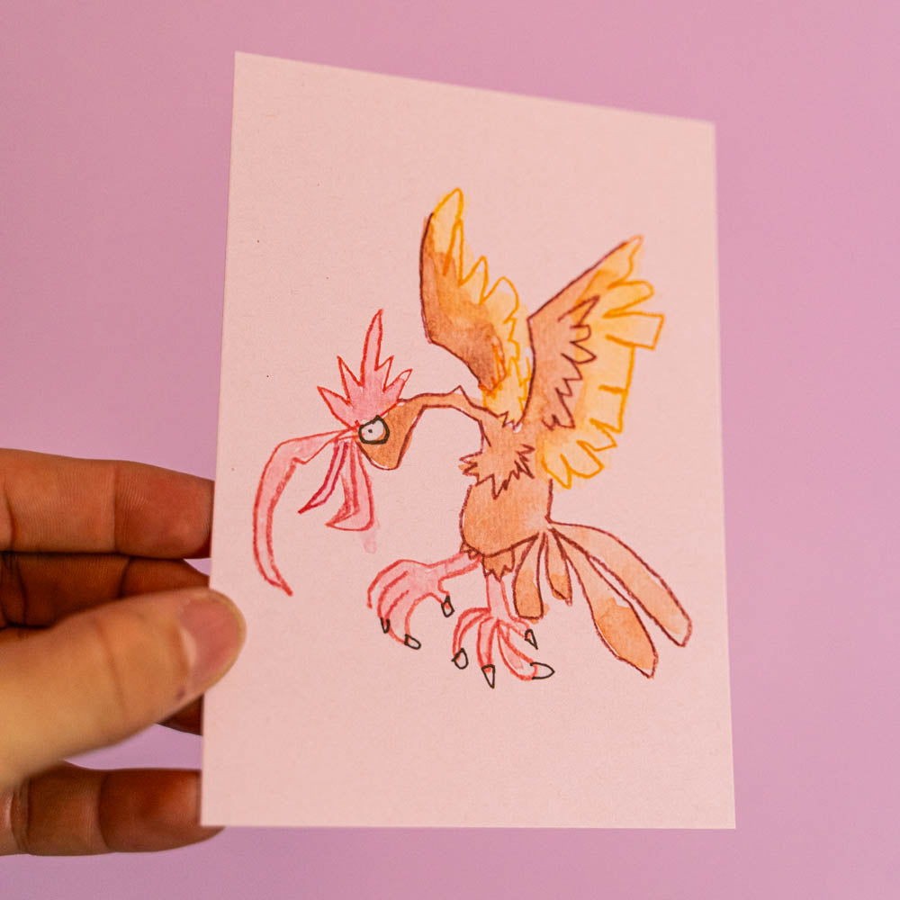 Carte postale Rapasdepic (Edition Moche) -Carte postale imprimée d’une illustration réalisée à l'aquarelle et aux crayons de couleurs.Le dessin vient d'un challenge en live sur Twitch dans lequel j'ai dessiné les 151 Pokémon de la première génération de 1995 en 24h en live sur Twitch, MAIS : en moche ! Voir la vidéo : https://youtu.be/0MyLD5bqc1Q Papier 300g recyclé. Possibilité de la faire signer et dédicacer à la main en choisissant l'option de livraison "Dédicacée".-Brunograffer Carte postale Rapasdepic (Edition Moche) -Carte postale imprimée d’une illustration réalisée à l'aquarelle et aux crayons de couleurs.Le dessin vient d'un challenge en live sur Twitch dans lequel j'ai dessiné les 151 Pokémon de la première génération de 1995 en 24h en live sur Twitch, MAIS : en moche ! Voir la vidéo : https://youtu.be/0MyLD5bqc1Q Papier 300g recyclé. Possibilité de la faire signer et dédicacer à la main en choisissant l'option de livraison