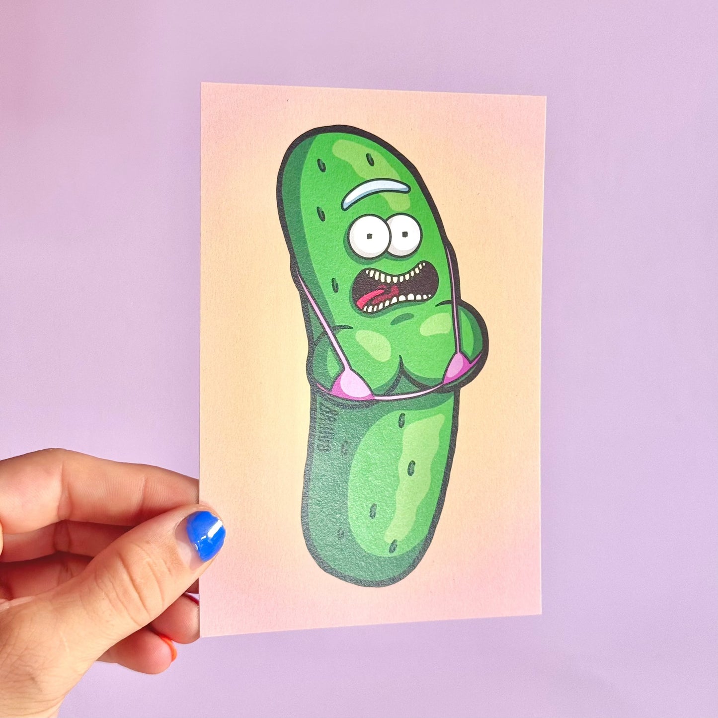 Carte postale Rick Corps Nichons -Carte postale imprimée d’une illustration digital d’une parodie de Rick Cornichon.Imprimée sur un papier 300g recyclé. Possibilité de la faire signer et dédicacer à la main en choisissant l'option de livraison "Dédicacée".-Brunograffer Carte postale Rick Corps Nichons -Carte postale imprimée d’une illustration digital d’une parodie de Rick Cornichon.Imprimée sur un papier 300g recyclé. Possibilité de la faire signer et dédicacer à la main en choisissant l'option de livraison