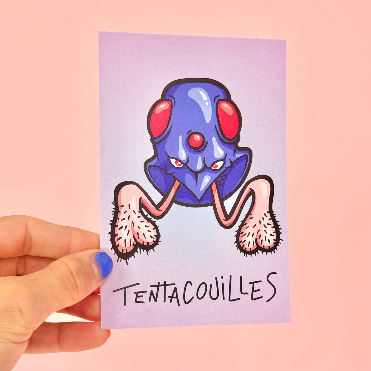 Carte postale Tentacouilles -Carte postale imprimée d’une illustration digital d’une parodie de PokémonImprimée sur un papier 300g recyclé. Possibilité de la faire signer et dédicacer à la main en choisissant l'option de livraison "Dédicacée".-Brunograffer Carte postale Tentacouilles -Carte postale imprimée d’une illustration digital d’une parodie de PokémonImprimée sur un papier 300g recyclé. Possibilité de la faire signer et dédicacer à la main en choisissant l'option de livraison