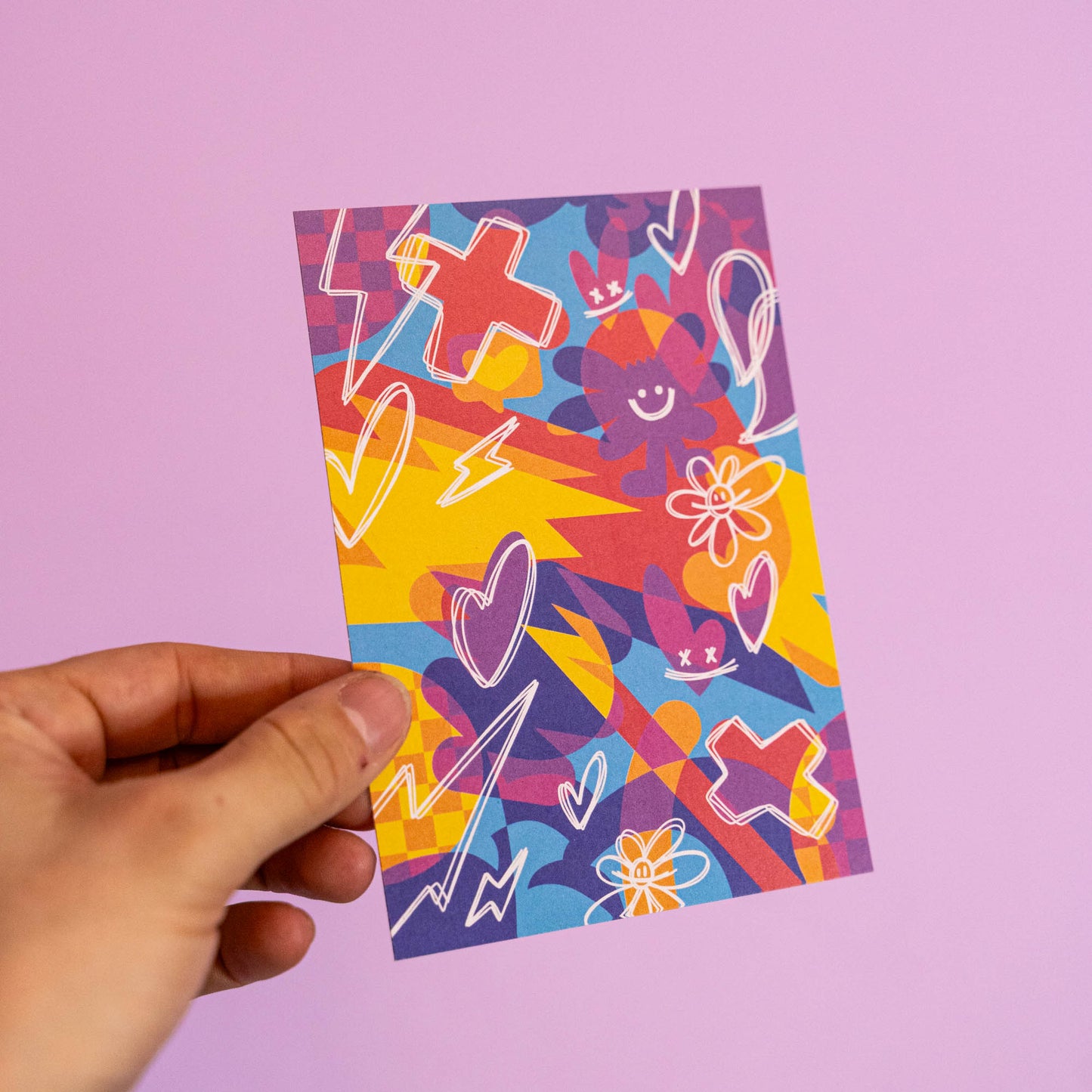 Carte postale motif Abstrait -Carte postale d'une illustration digital réalisée pour la Caisse D'épargne île-de-France pour la réalisation d'une carte bancaire custom. Imprimée sur un papier 300g recyclé. Possibilité de la faire signer et dédicacer à la main en choisissant l'option de livraison "Dédicacée".-Brunograffer Carte postale motif Abstrait -Carte postale d'une illustration digital réalisée pour la Caisse D'épargne île-de-France pour la réalisation d'une carte bancaire custom. Imprimée sur un papier 300g recyclé. Possibilité de la faire signer et dédicacer à la main en choisissant l'option de livraison