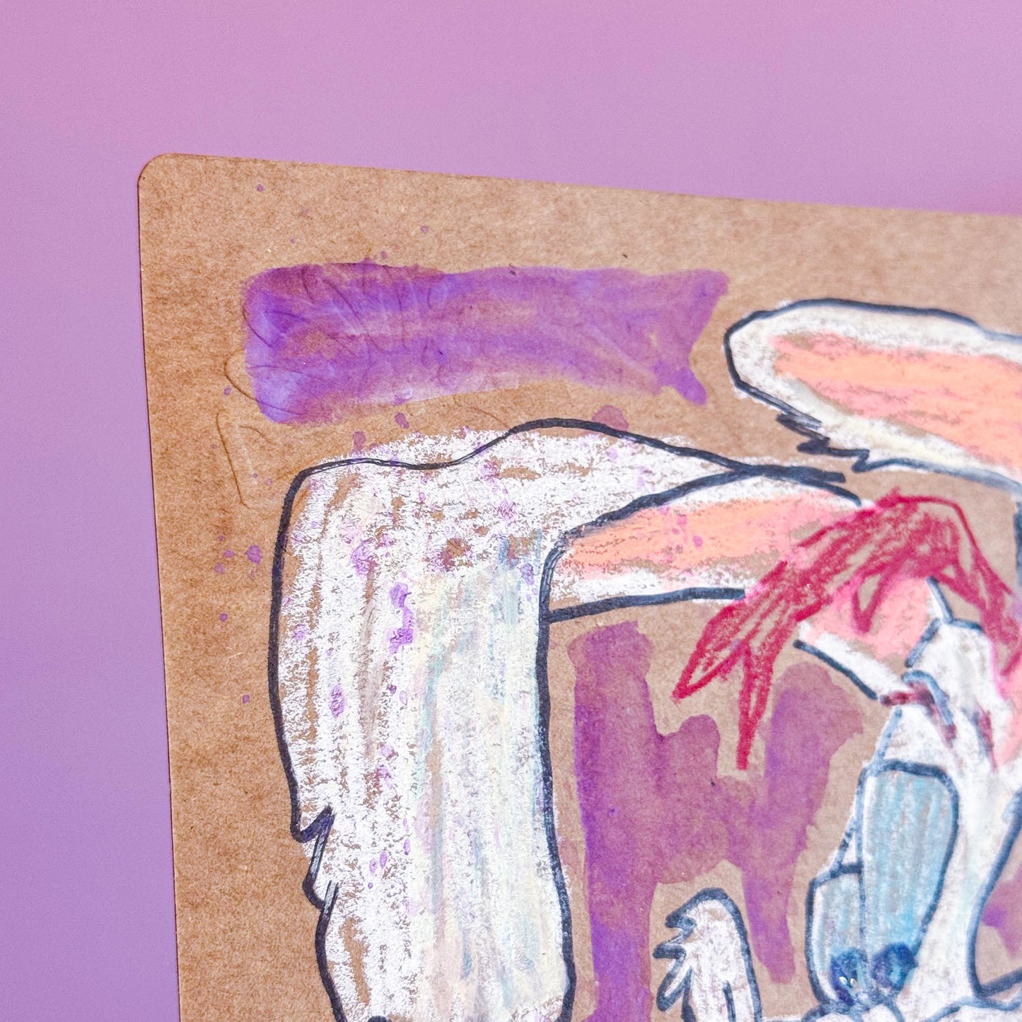 Roger le Lapin (Original) -Dessin original réalisé en live sur Twitch tamponné, gaufré et signé à la main. S’il est moche c’est qu’il est bien réussi, car oui, c’est fait exprès. Le concept sur Twitch est de dessiner les personnages que me suggère la communauté, le plus moche possible. Matériel : Crayons de couleur et peinture aquarelle. Dimensions : 15 x 21 cm Papier aquarelle épais 300g-Brunograffer Roger le Lapin (Original) -Dessin original réalisé en live sur Twitch tamponné, gaufré et signé à la main. S’il est moche c’est qu’il est bien réussi, car oui, c’est fait exprès. Le concept sur Twitch est de dessiner les personnages que me suggère la communauté, le plus moche possible. Matériel : Crayons de couleur et peinture aquarelle. Dimensions : 15 x 21 cm Papier aquarelle épais 300g-Brunograffer