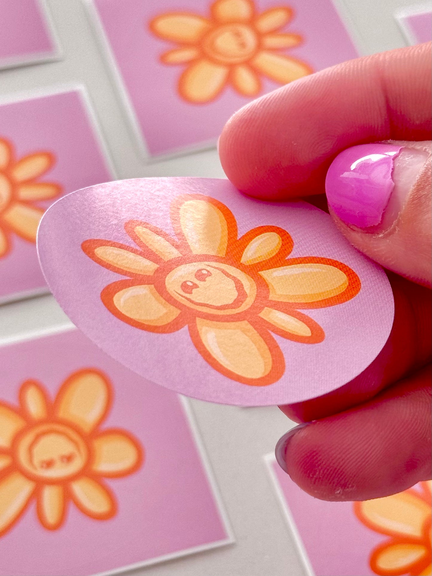 Sticker fleur orange Sticker fleur orange