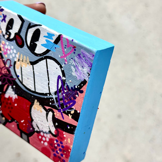 Mini Cuphead (Original) Boutique Art de Brunograffer - Petite peinture à l’acrylique et au Posca sur bois.
Exemplaire unique.
Dimensions : 11 x 11 cm