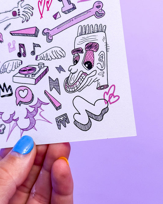 Carte postale Twitch 2/2 - Brunograffer Boutique Art de Brunograffer - Carte postale d'une illustration digitale de ma nouvelle direction artistique en 2024 de ma chaine Twitch.Imprimée sur un papier 300g recyclé.
Design 2/2
Possibilité de la faire signer et dédicacer à la main en choisissant l'option de livraison "Dédicacée".