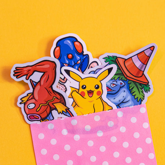 Pack de stickers Parodie Pokémon