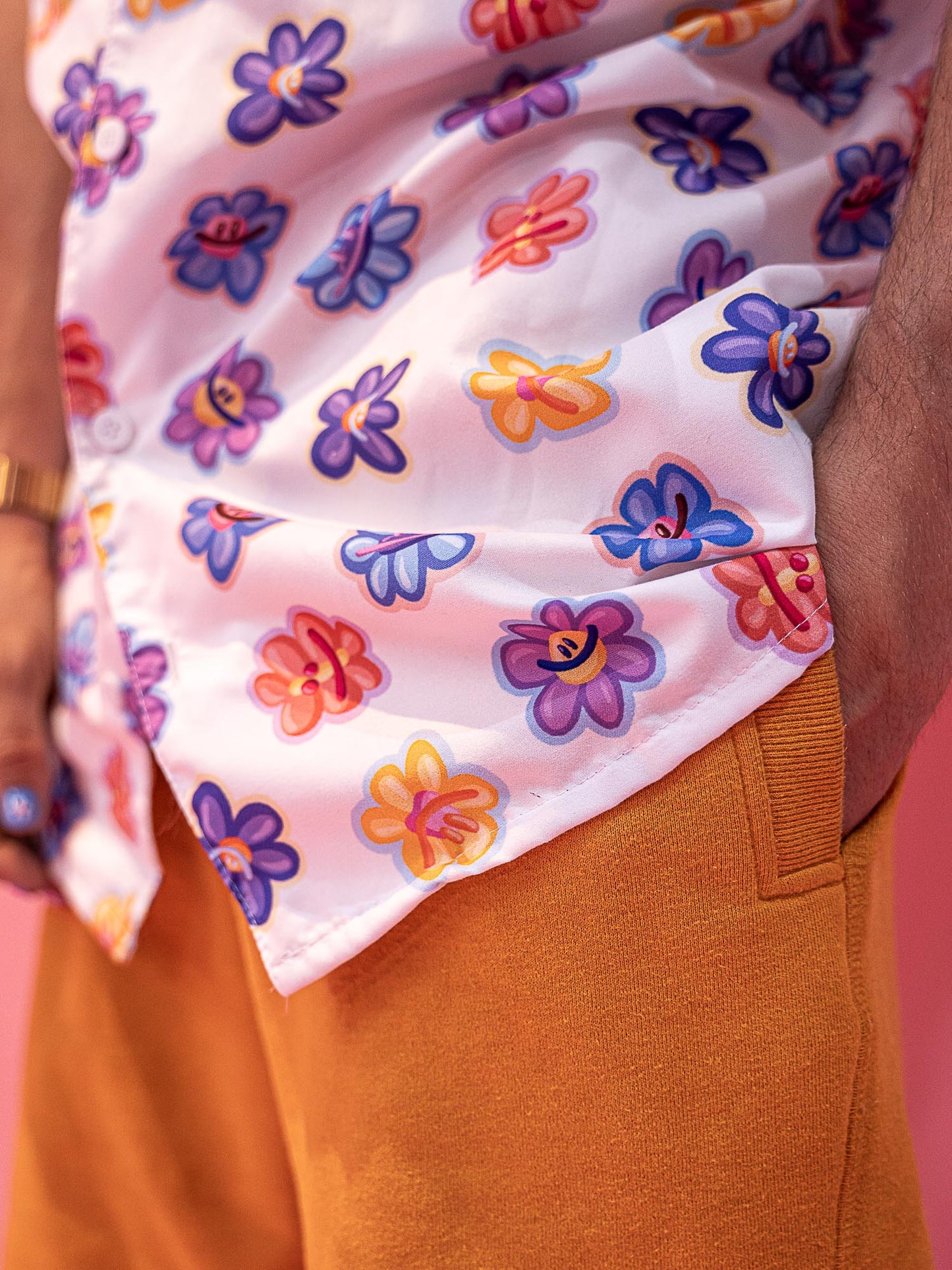 Chemise à boutons unisexe