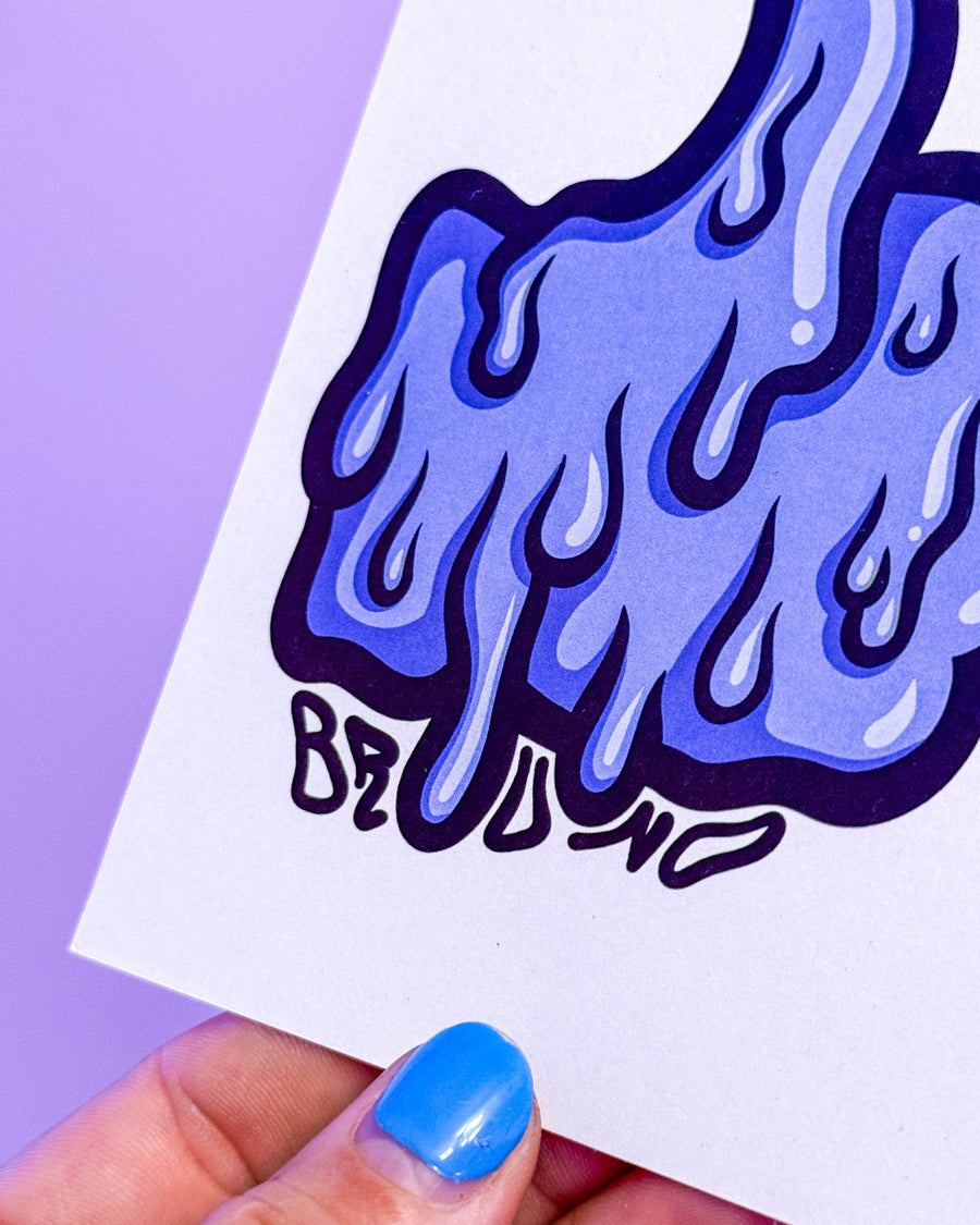 Carte postale Pouce bleu | Brunograffer | Cartes postales