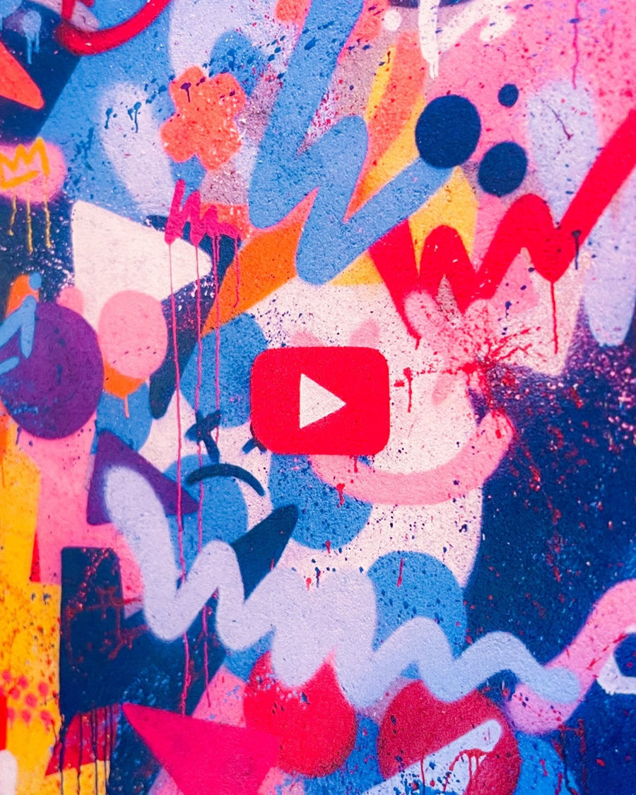 Carte postale Street Art (Le mur de Squeezie) | Brunograffer | Cartes postales