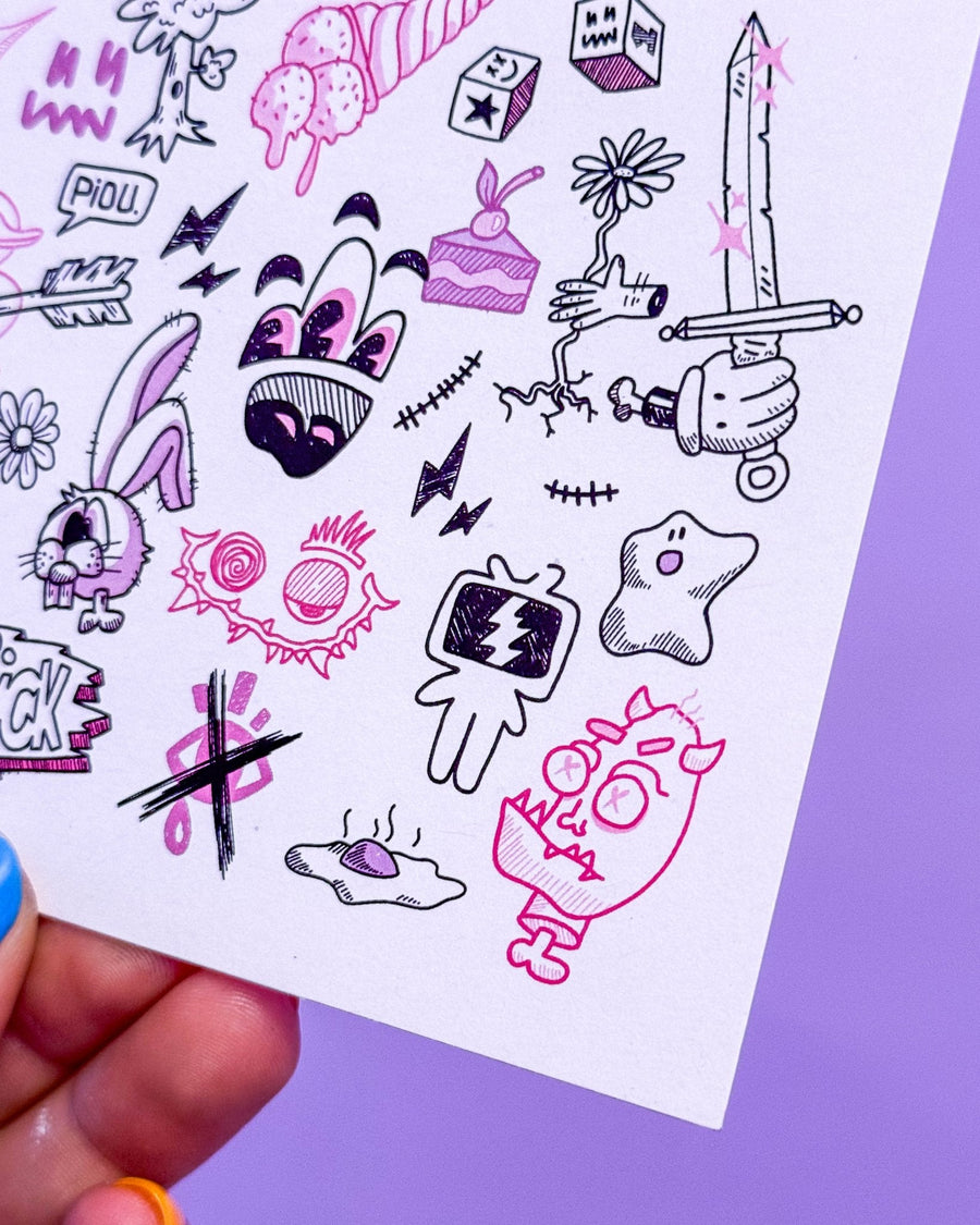 Carte postale Twitch 1/2 | Brunograffer | Carte postales