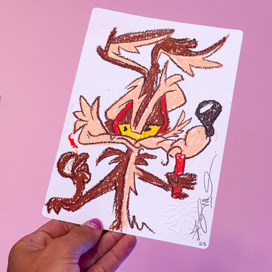 Dessin original réalisé en live sur Twitch tamponné, gaufré et signé à la main.
 
Matériel : Crayon de couleurs et peinture aquarelle.
Dimensions : 15 x 21 cm
Papier épais 300g de grande qualité.