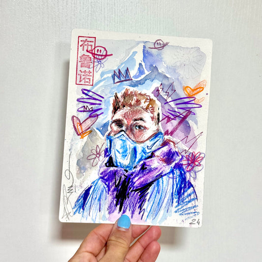 Dessin original réalisé en live sur Twitch tamponné, gaufré et signé à la main.
 
Matériel : Crayon de couleurs, feutres Posca et peinture aquarelle.
Dimensions : 15 x 21 cm
Papier épais 300g de grande qualité.