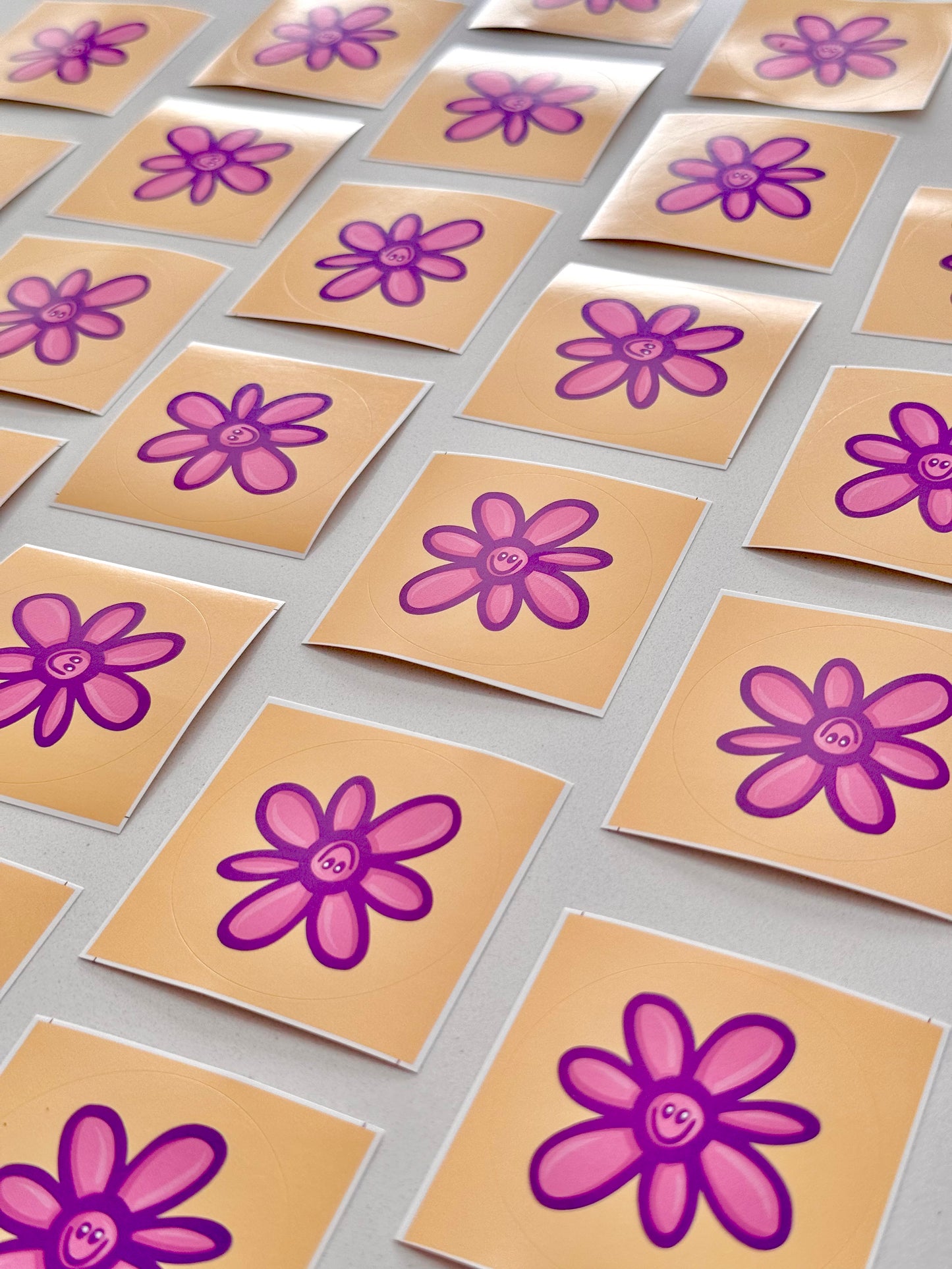 Sticker fleur violette