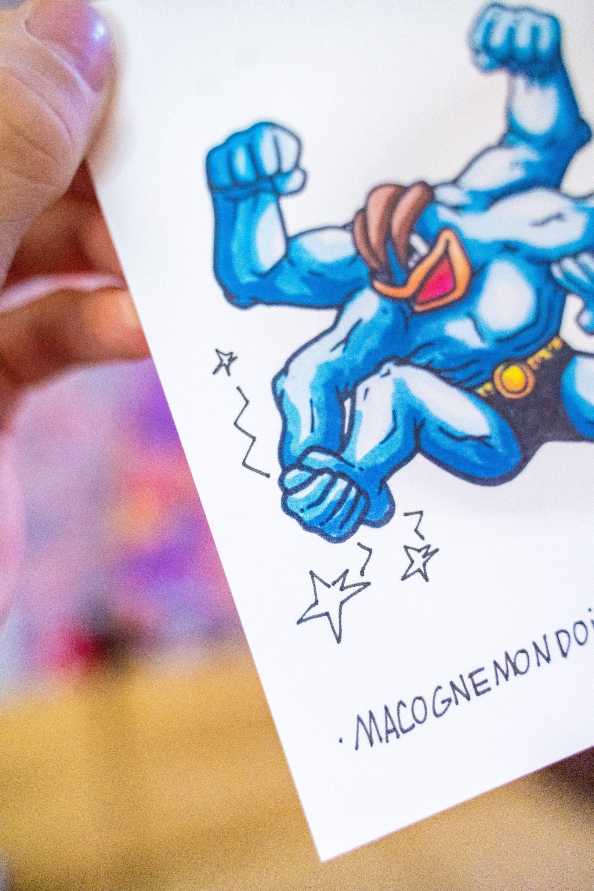 Macognemondoigtdepied -Illustration imprimée sur un papier recyclé 300g. La version poster est tamponnée.-Brunograffer