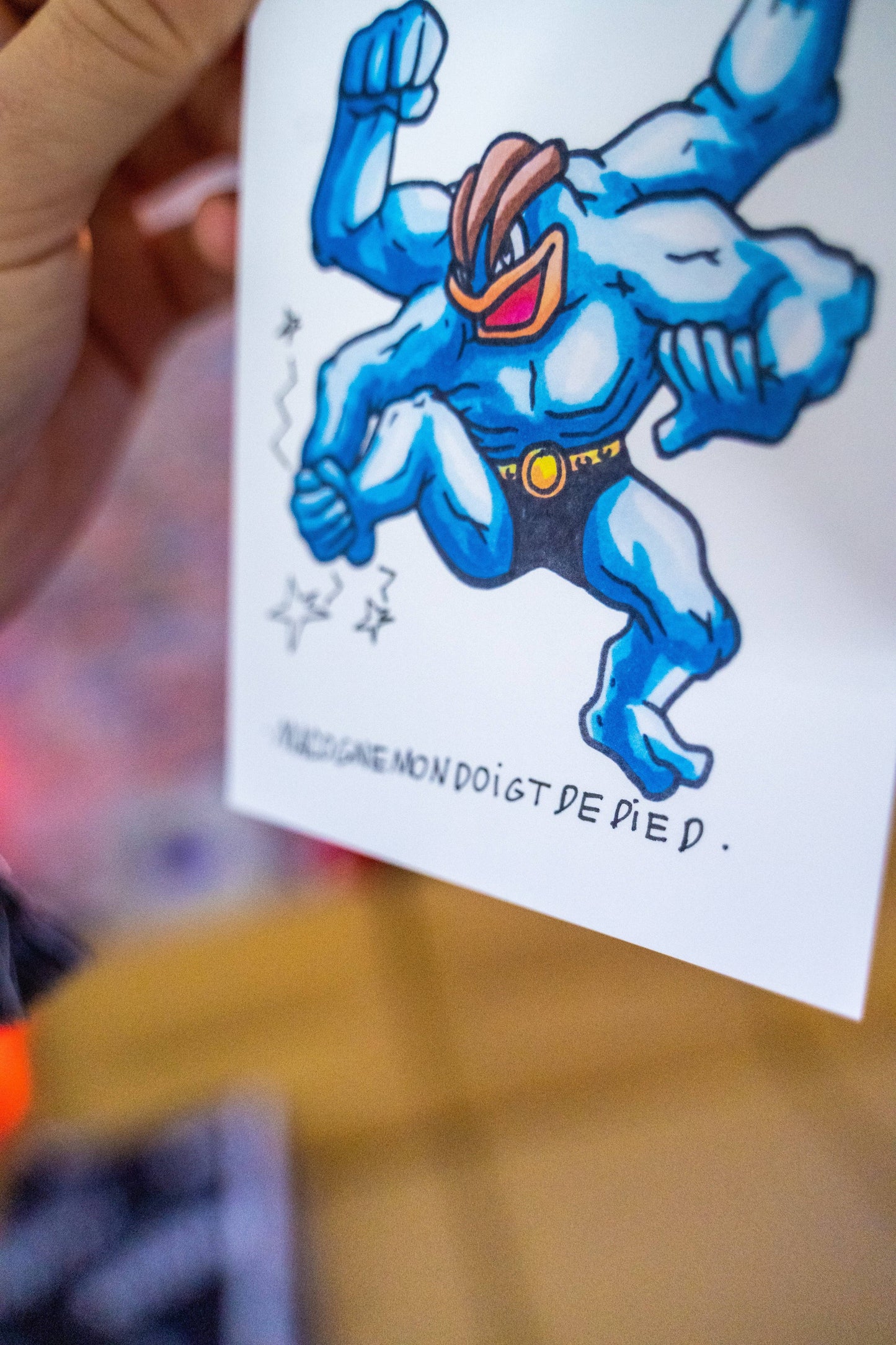 Macognemondoigtdepied -Illustration imprimée sur un papier recyclé 300g. La version poster est tamponnée.-Brunograffer