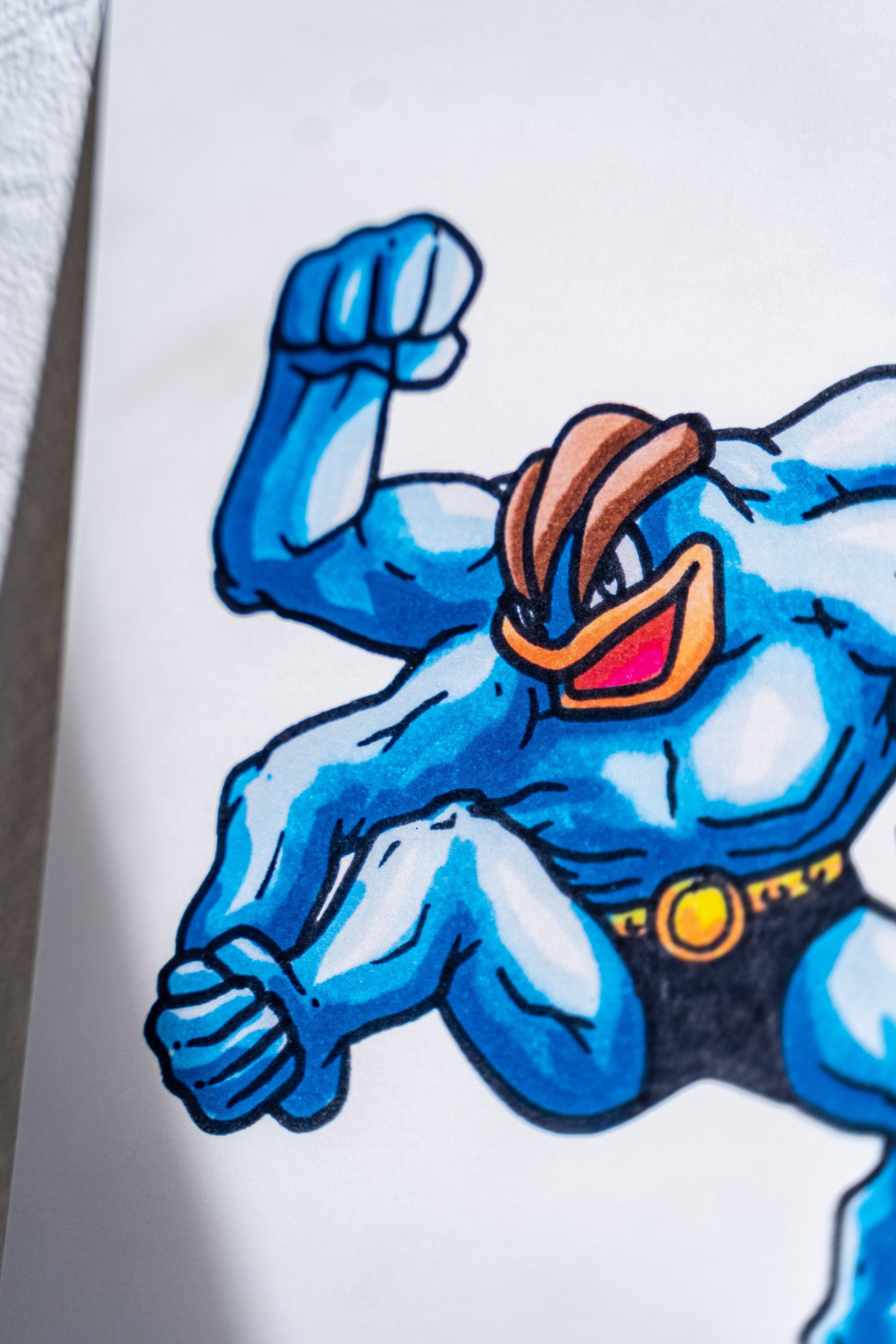 Macognemondoigtdepied -Illustration imprimée sur un papier recyclé 300g. La version poster est tamponnée.-Brunograffer