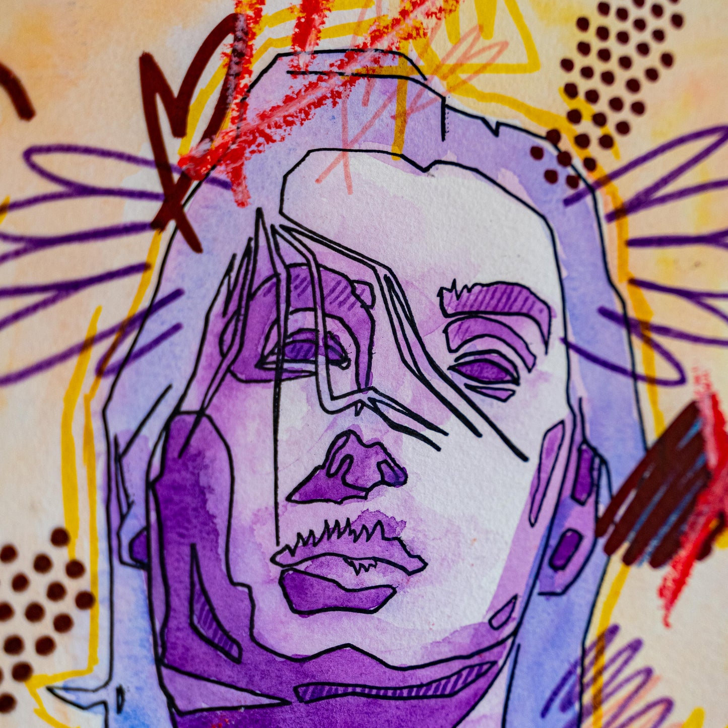 Portrait féminin (Original) -Illustration d'un portrait féminin pour mon Livre d'art 