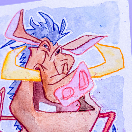 Boutique Art de Brunograffer - Dessin original réalisé en live sur Twitch tamponné, gaufré et signé à la main.
 
Matériel : Crayons de couleur et peinture aquarelle.
Dimensions : 15 x 21 cm
Papier hahnemühle épais 300g de grande qualité.