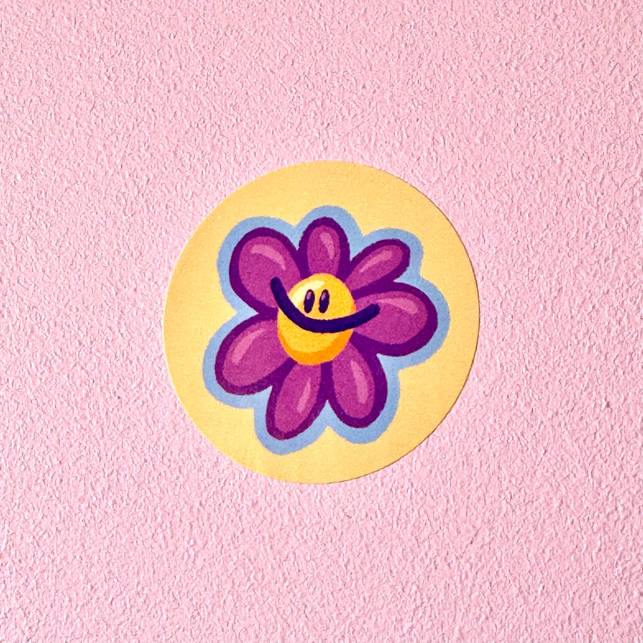 Sticker fleur jaune | Brunograffer | autocollants