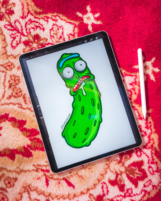 Poster imprimé sur papier recyclé 300g format A4 et tamponné à la main.