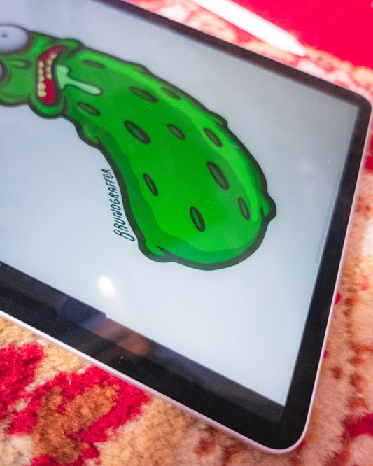 Boutique Art de Brunograffer - Poster imprimé sur papier recyclé 300g format A4 et tamponné à la main.