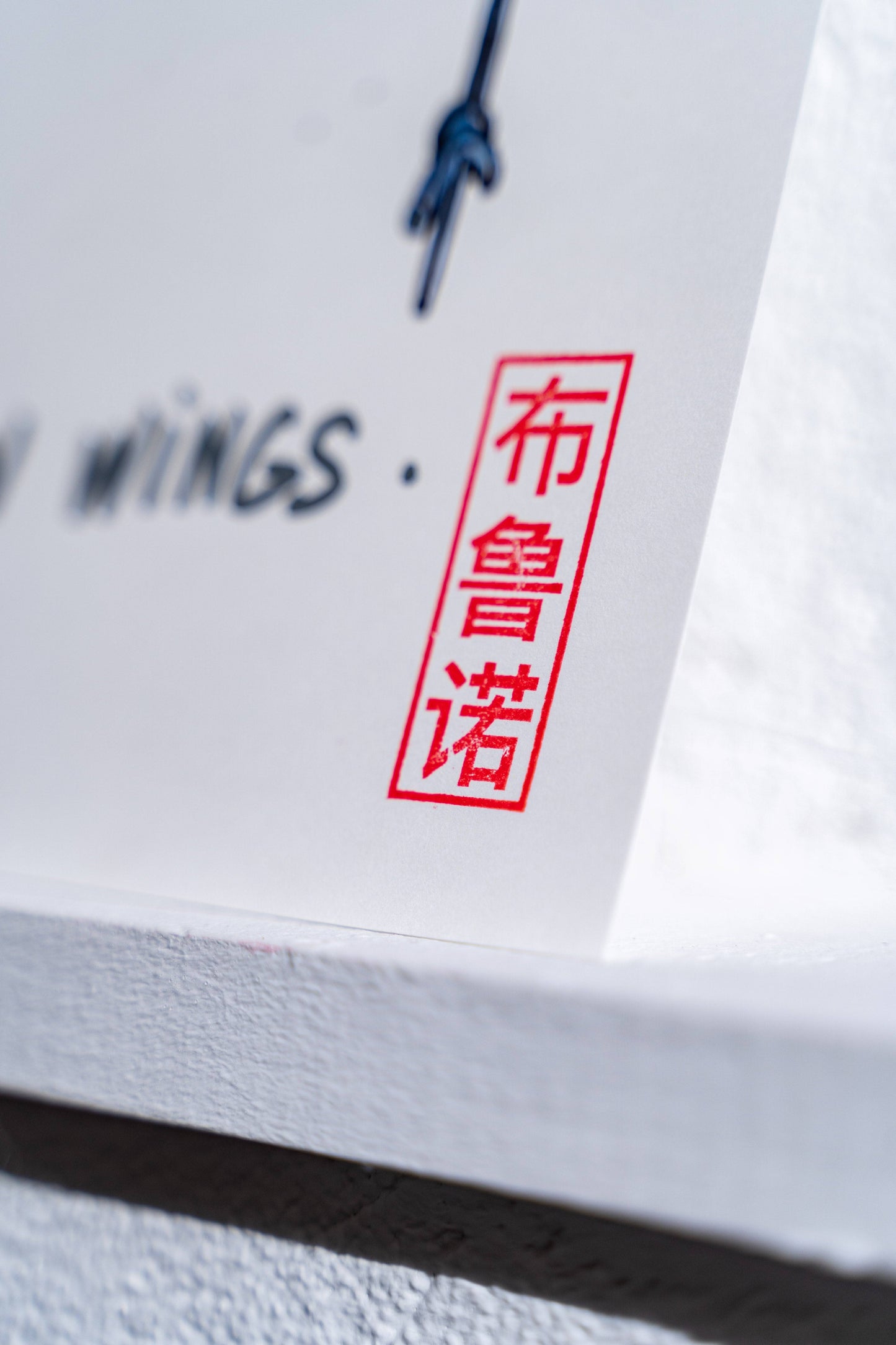 X-Chicken Wings -Illustration imprimée sur papier épais 300g.La version poster est tamponnée à la main.-Brunograffer