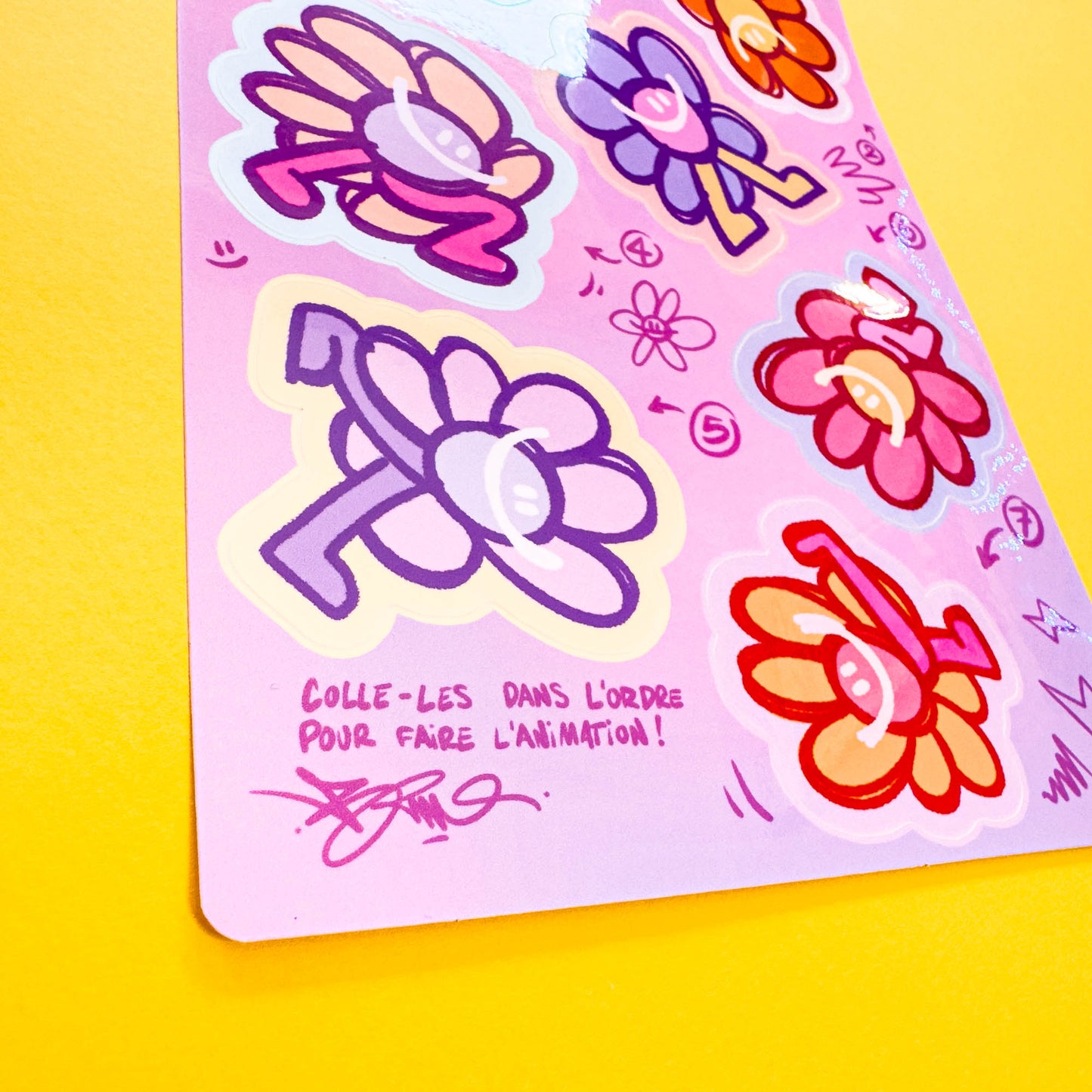Pack Fleur animée (7 Stickers)