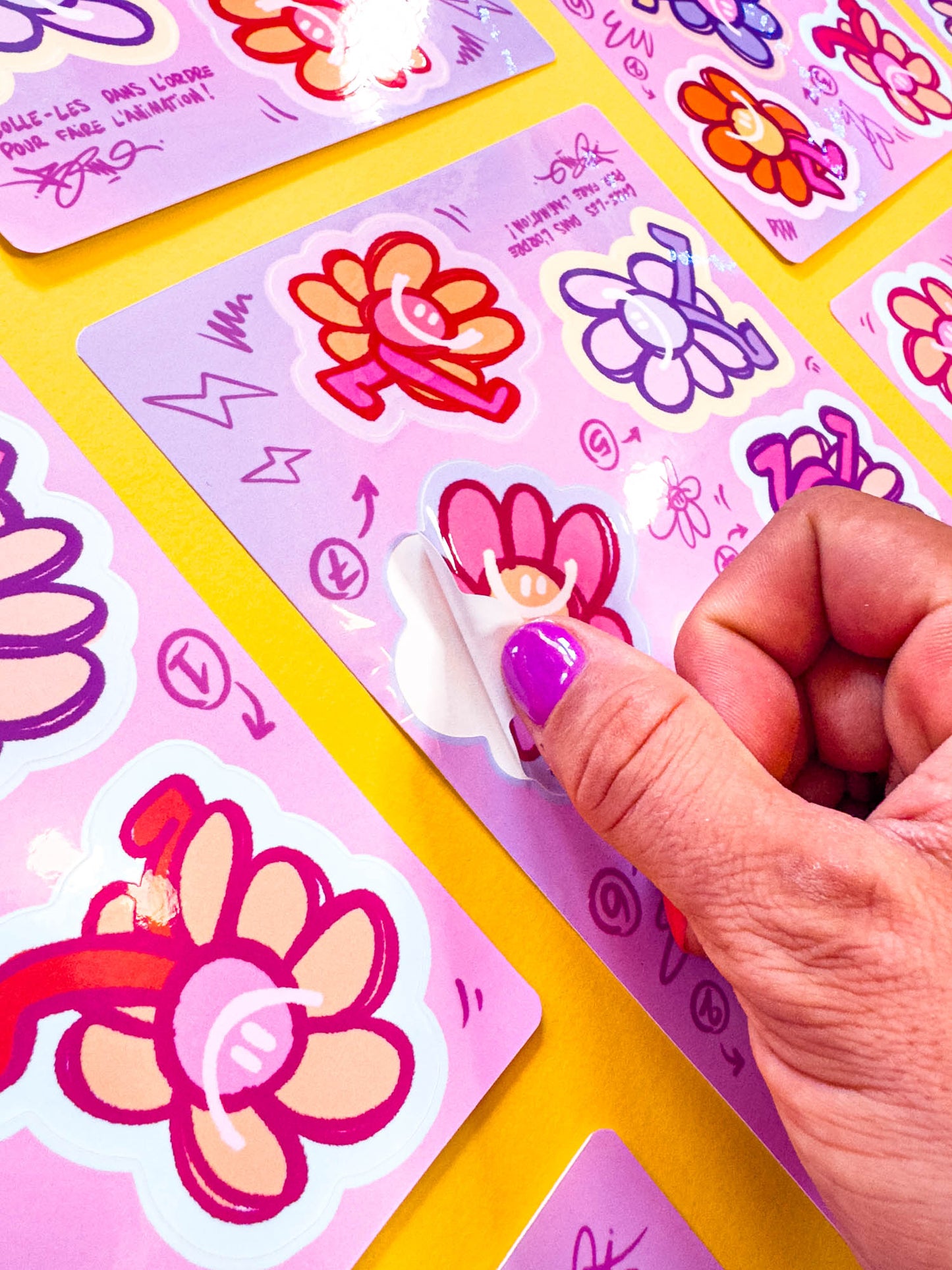 Pack Fleur animée (7 Stickers)