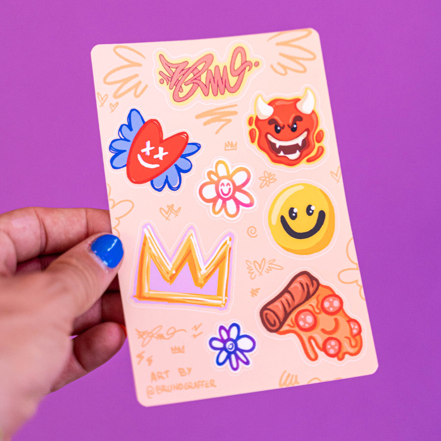 Pack King (8 stickers) | Brunograffer | Les packs de stickers