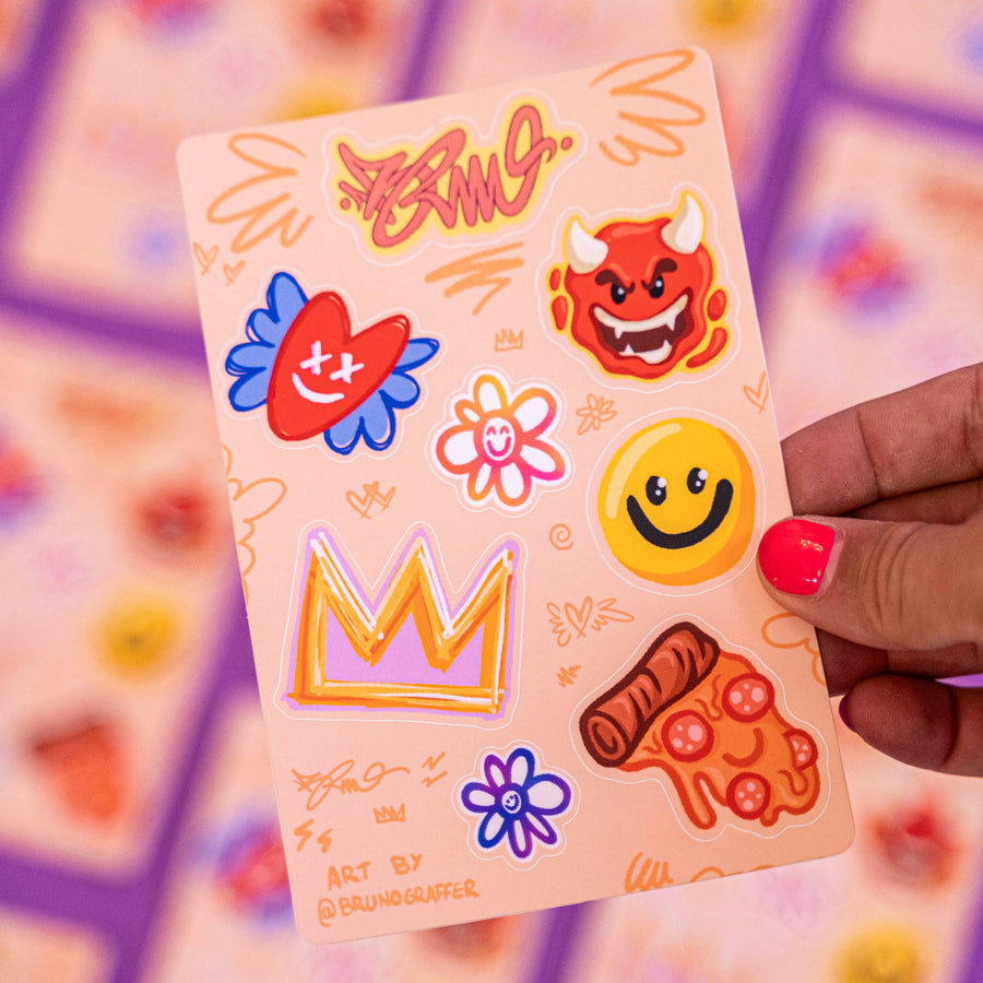 Pack King (8 stickers) | Brunograffer | Les packs de stickers