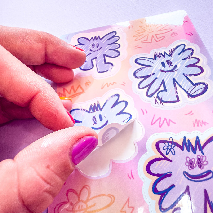 Pack Pad animé (4 Stickers) | Brunograffer | Les packs de stickers